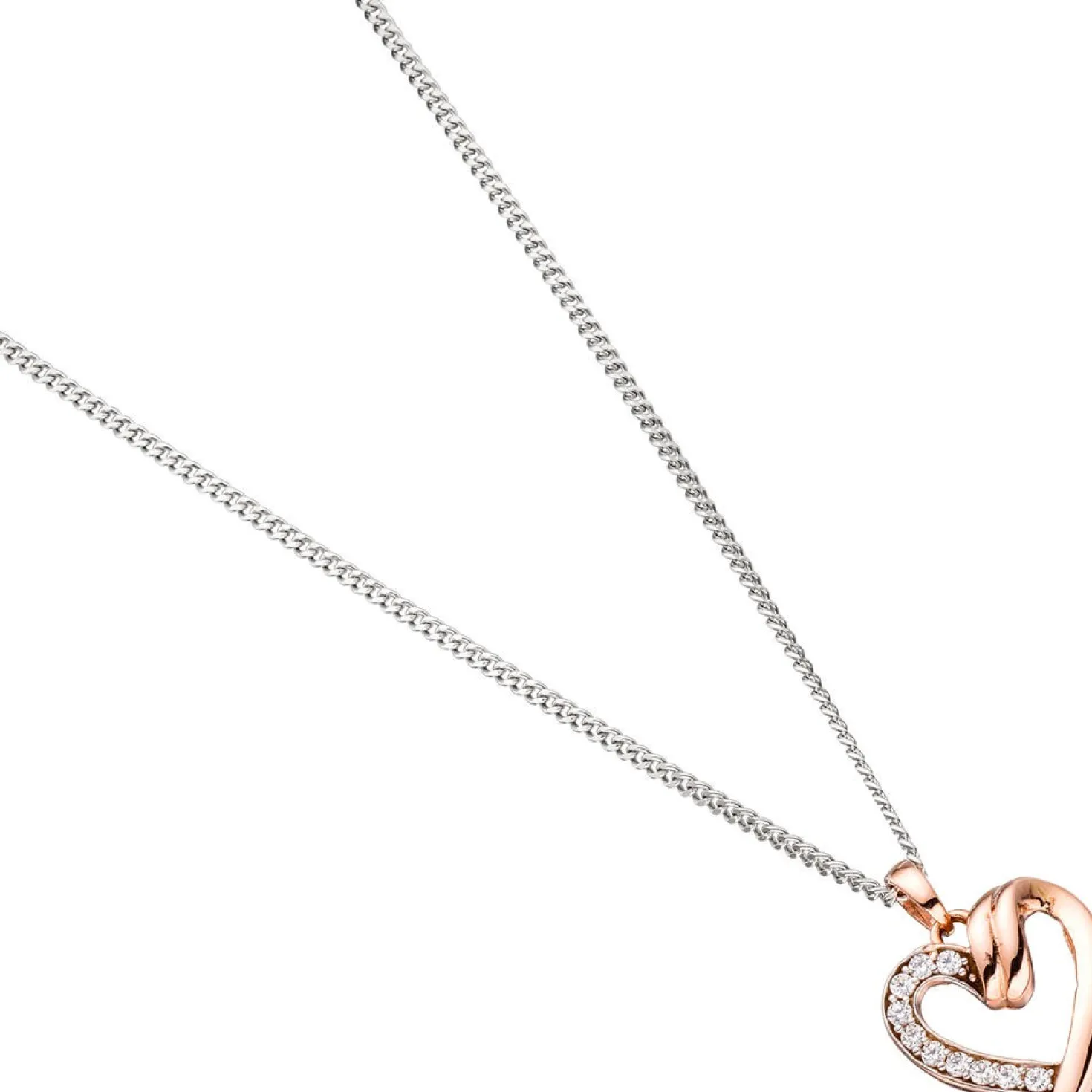 Anhänger 13x13,6mm Herzanhänger Herz mit Zirkonia weiß 333 Gold Rotgold