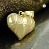 Anhänger 15x16mm Herz aus 375 Gold bicolor beidseitig gewölbt Damen