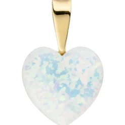 Anhänger 12x19,1mm Herz aus Opal & 333 Gold Gelbgold Herzanhänger Damen