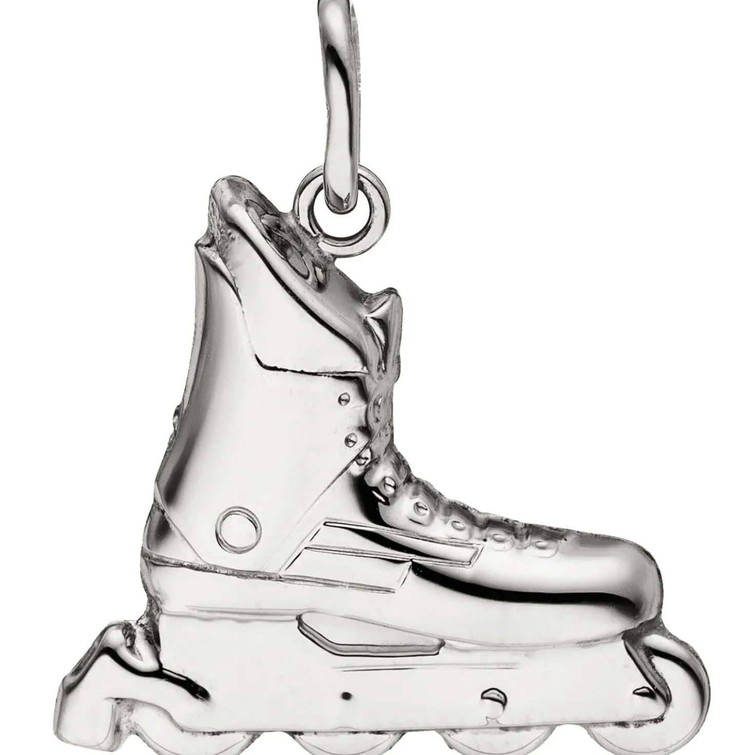 Anhänger 18,7x17,8mm Inline-Skate Schuh aus 925 Silber rhodiniert teilmattiert