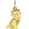 Anhänger 6,7x12,8mm Katze lachendes Kätzchen aus 333 Gold Gelbgold