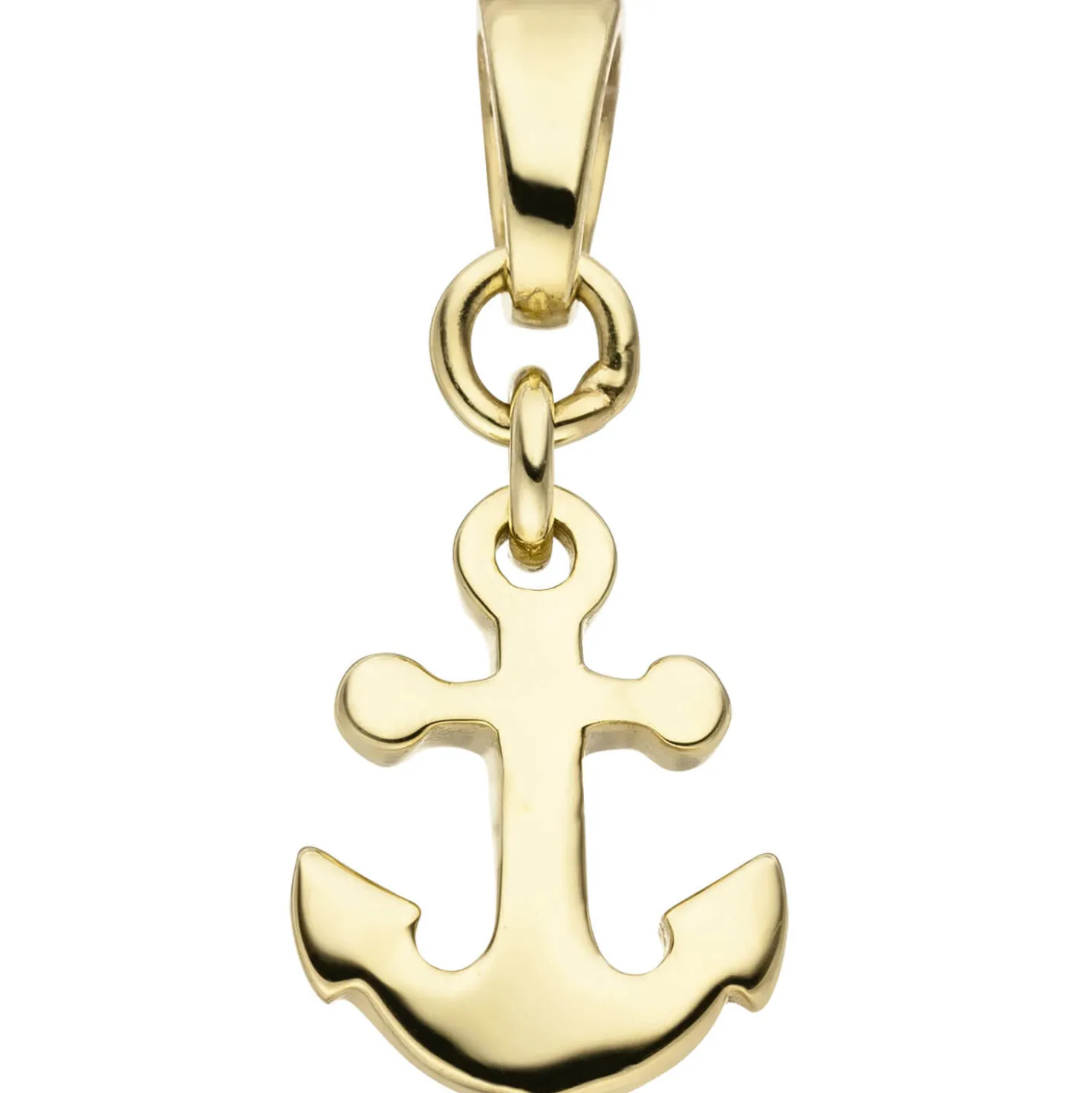 Anhänger 8,8x11,6mm Kinder Goldanhänger Anker Yachtanker aus 375 Gold Gelbgold