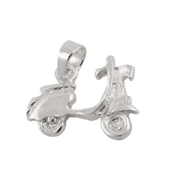 Anhänger 12x16mm kleiner Motorroller aus 925 Silber Kettenanhänger Halsschmuck