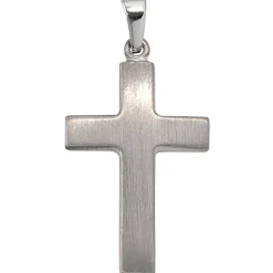 Anhänger 15,9x26,9mm Kreuz aus 925 Echt Silber rhodiniert mattiert schlicht