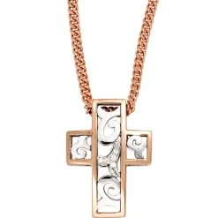 Anhänger 16,8x23,1mm Kreuz aus 585 Gold 6 Diamanten 0.033Ct Goldkreuz
