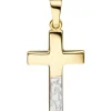 Anhänger 12,1x20,6mm Kreuz Goldkreuz unten diamantiert 333 Gold Gelbgold
