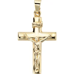 Anhänger 15,3x25,7mm Kreuz Jesus Jesuskreuz 333 Gold Gelbgold glänzend Unisex