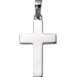 Anhänger 10,6x19mm Kreuz Silberkreuz 925 Silber rhodiniert schlicht Unisex