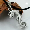 Anhänger 28x12mm Lurch Gecko Eidechse aus Edelstahl Halsschmuck glänzend