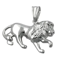 Anhänger 15x23mm Löwe aus echtem 925 Silber rhodiniert Silberanhänger Unisex
