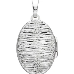 Anhänger 17,2x26mm Medaillon zum Öffnen 925 Silber Muster mit Struktur 2 Fotos