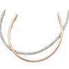 Anhänger 43,9x33,5mm mit 52 Brillanten 0.29Ct W/SI überkreuzte Bogen 585 Rotgold