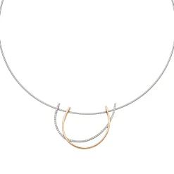 Anhänger 43,9x33,5mm mit 52 Brillanten 0.29Ct W/SI überkreuzte Bogen 585 Rotgold