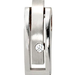 Anhänger 7,6x22,1mm mit Diamant 0.1Ct Brillant 950 Platin Platinanhänger