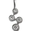 Anhänger 6,3x14,4mm mit 4 Diamanten Brillanten 0,13 Ct 585 Gold Weißgold