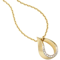 Anhänger 13,8x18,9mm mit 10 Diamanten 0.066Ct Brillanten 585 Gold Gelbgold