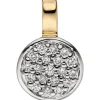 Anhänger 7,1x11mm mit 19 Diamanten 0.1Ct Brillanten 585 Gold Gelbgold