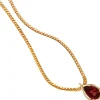 Anhänger 8,2x13,1mm mit Granat dunkelrot 585 Gold Gelbgold Halsschmuck Damen