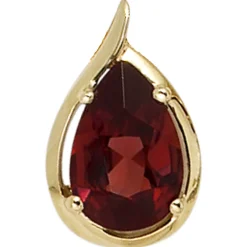 Anhänger 8,2x13,1mm mit Granat dunkelrot 585 Gold Gelbgold Halsschmuck Damen