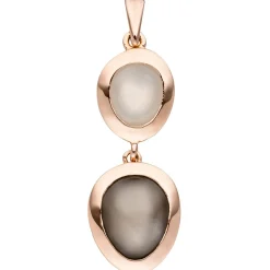 Anhänger 9,7x25,6mm mit Mondsteinen 585 Gold Rotgold Mondsteinanhänger Damen