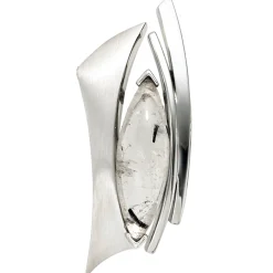 Anhänger 16,7x42mm mit Turmalinquarz grau-schwarz 925 Silber Halsschmuck Damen