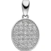 Anhänger 10,7x14,7mm mit vielen weißen Zirkonia oval 925 Silber Silberanhänger