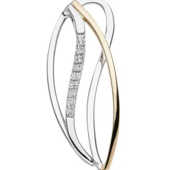 Anhänger 12,5x30,3mm mit weißen Zirkonia 333 Gold Weißgold Gelbgold Damen