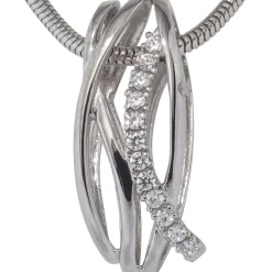 Anhänger 8,4x20,1mm mit weißen Zirkonia 333 Gold Weißgold Goldanhänger Damen