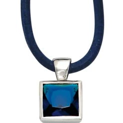 Anhänger 9,5x14,9mm mit Zirkonia blau 925 Silber Halsschmuck Damen