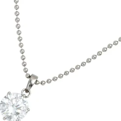 Anhänger 8,6x11,5mm mit Zirkonia weiß aus 925 Silber rhodiniert Damen