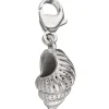 Anhänger 6,8x21,6mm Muschel spiralförmig aus 925 Silber Einhänger Charm Dangle