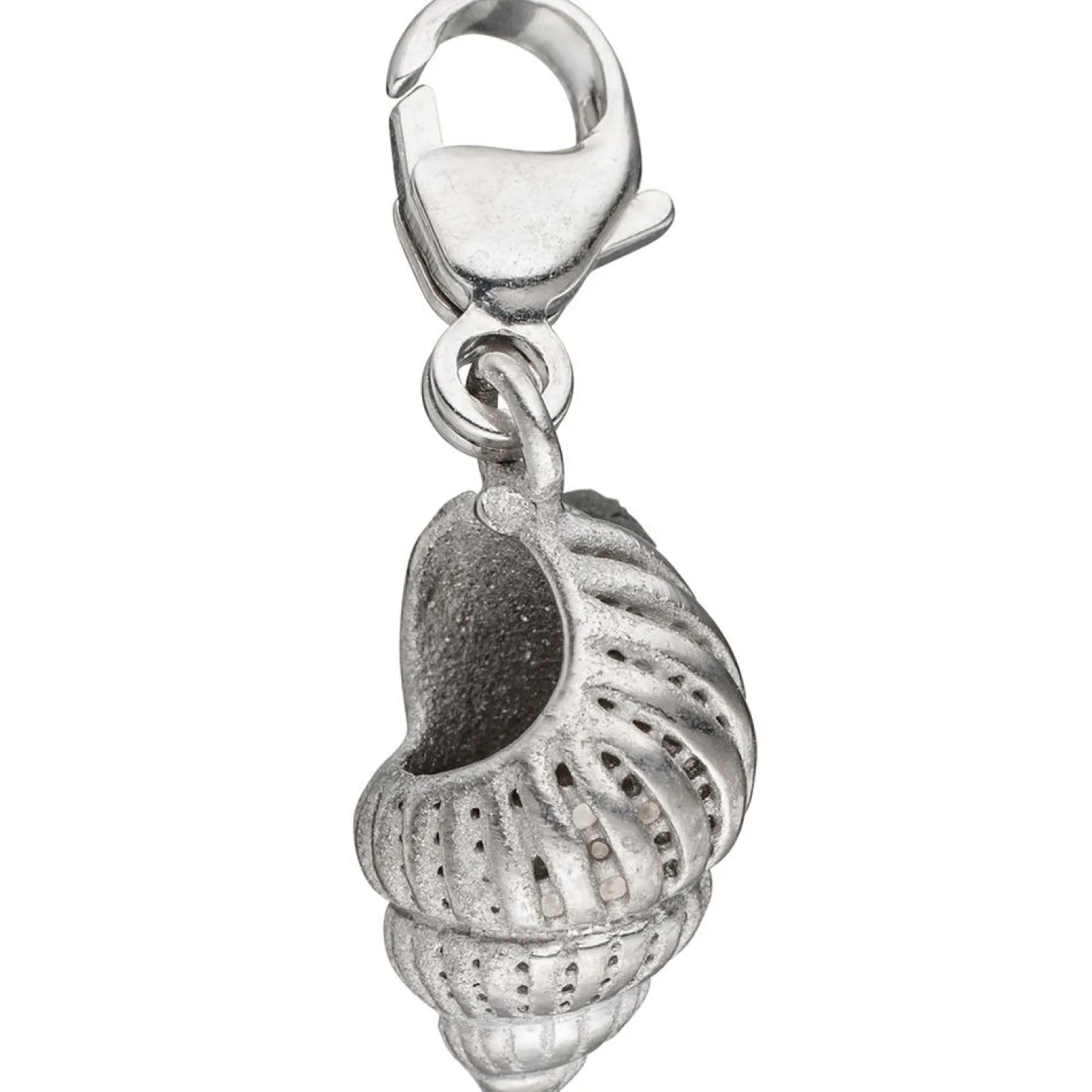 Anhänger 6,8x21,6mm Muschel spiralförmig aus 925 Silber Einhänger Charm Dangle