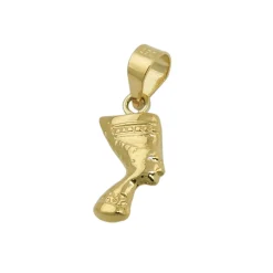 Anhänger 11x6mm Nofretete - ägyptische Königin glänzend 375 Gold Gelbgold