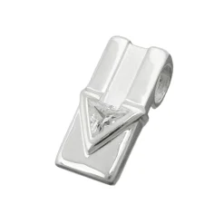 Anhänger 17x9mm Pfeil nach unten matt-glänzend Zirkonia 925 Silber Damen