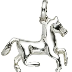 Anhänger 18x16mm Pferd aus echtem 925 Silber Kinder Silberanhänger