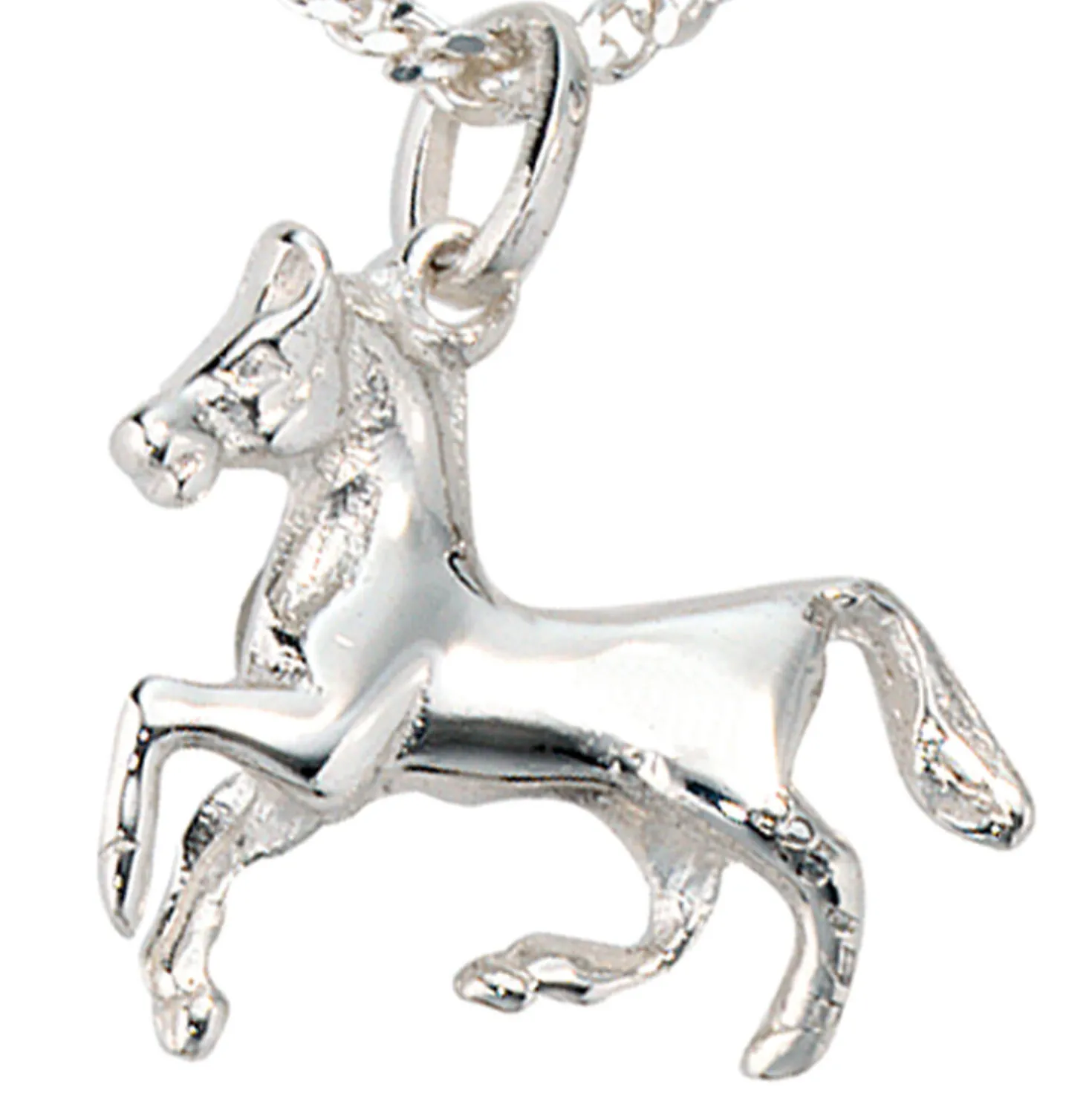 Anhänger 18x16mm Pferd aus echtem 925 Silber Kinder Silberanhänger