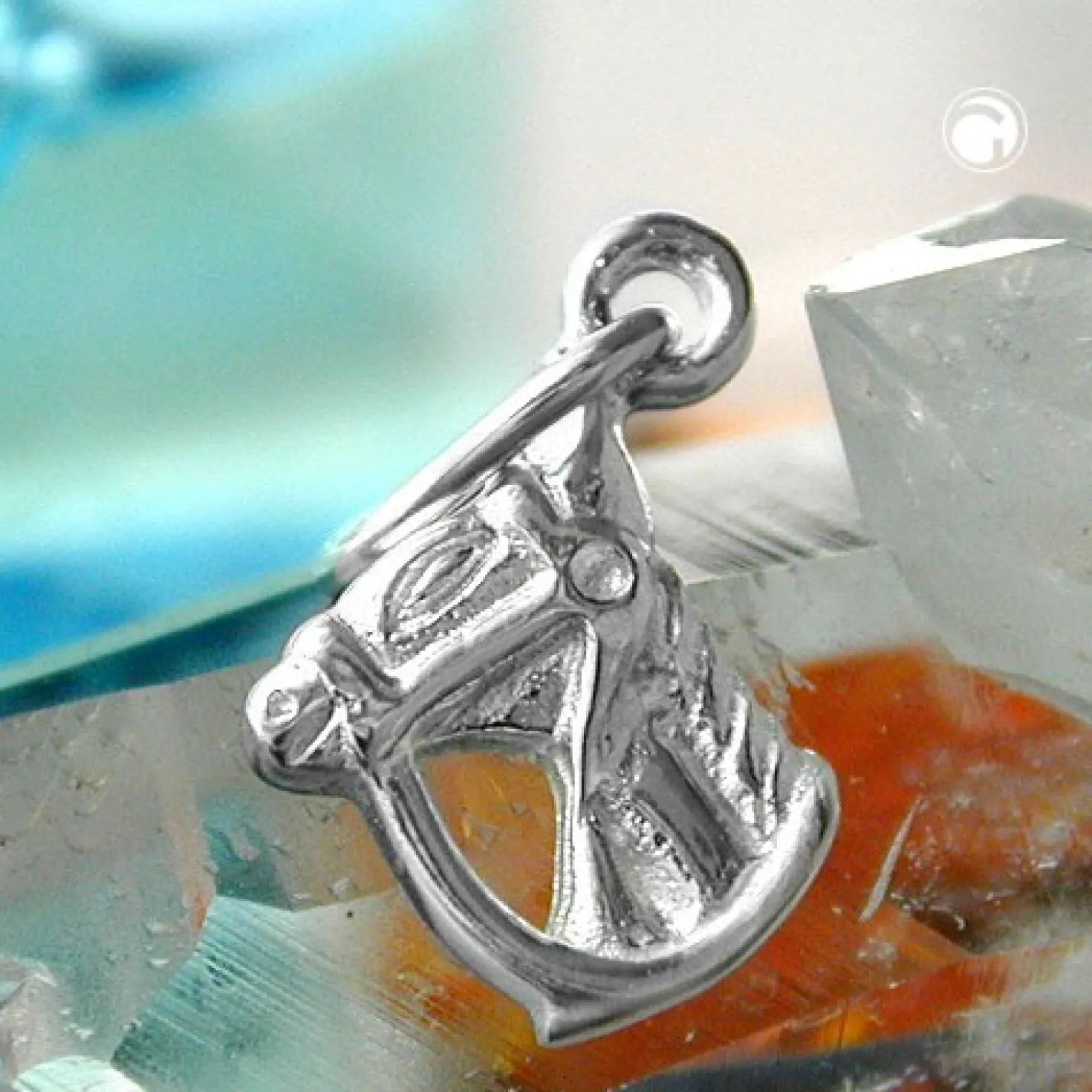 Anhänger 14x10mm Pferd Pferdekopf aus 925 Sterling Silber Kettenanhänger Kinder