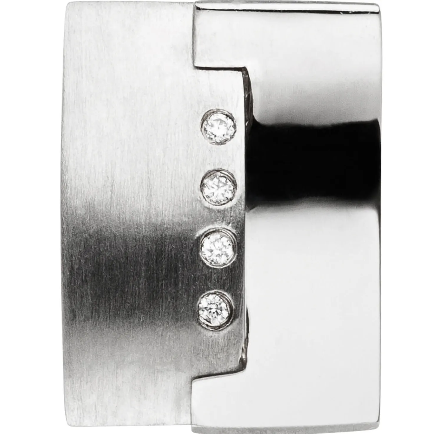 Anhänger 11,3x15,1mm 950 Platin 4 Brillanten 0,03ct W/SI Halschmuck rechteckig