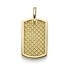 Anhänger 24x15mm Rechteck abgerundet mit Struktur-Muster 585 Gold Gelbgold