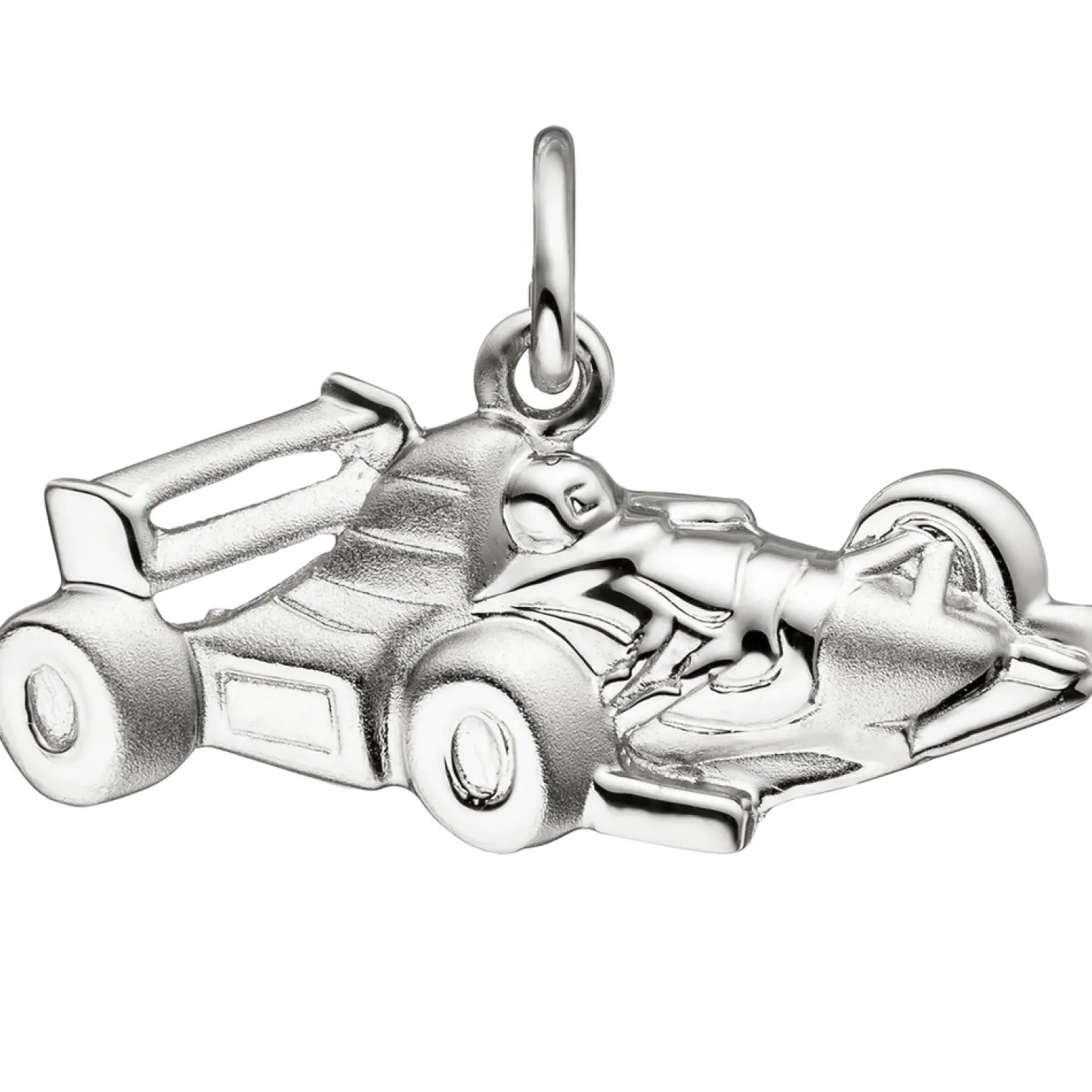 Anhänger 25,9x12,7mm Rennwagen Sportwagen Formula1 925 Silber anhänger