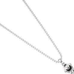 Anhänger 8,3x13,4mm schwarzes Schäfchen Schaf 925 Silber mit Lackeinlage Kinder