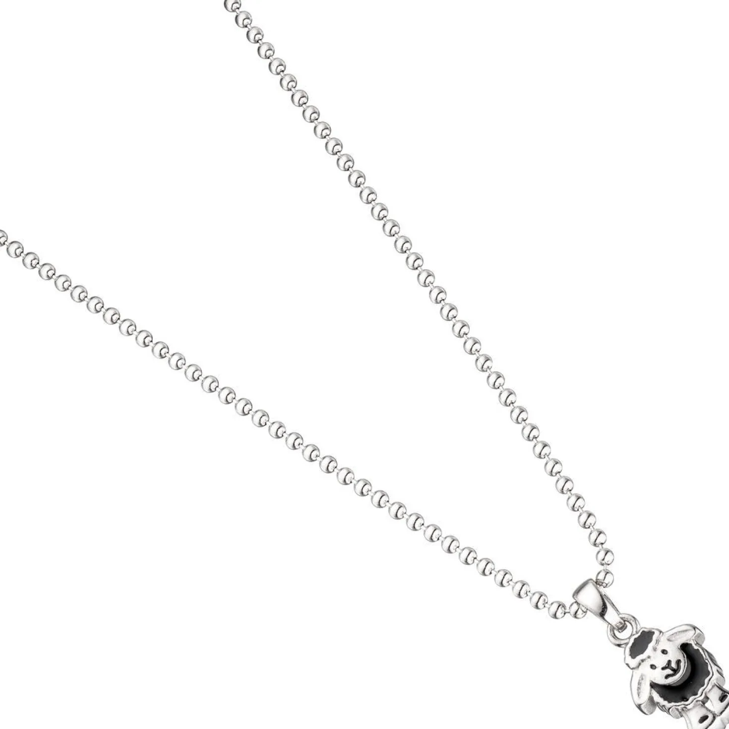 Anhänger 8,3x13,4mm schwarzes Schäfchen Schaf 925 Silber mit Lackeinlage Kinder