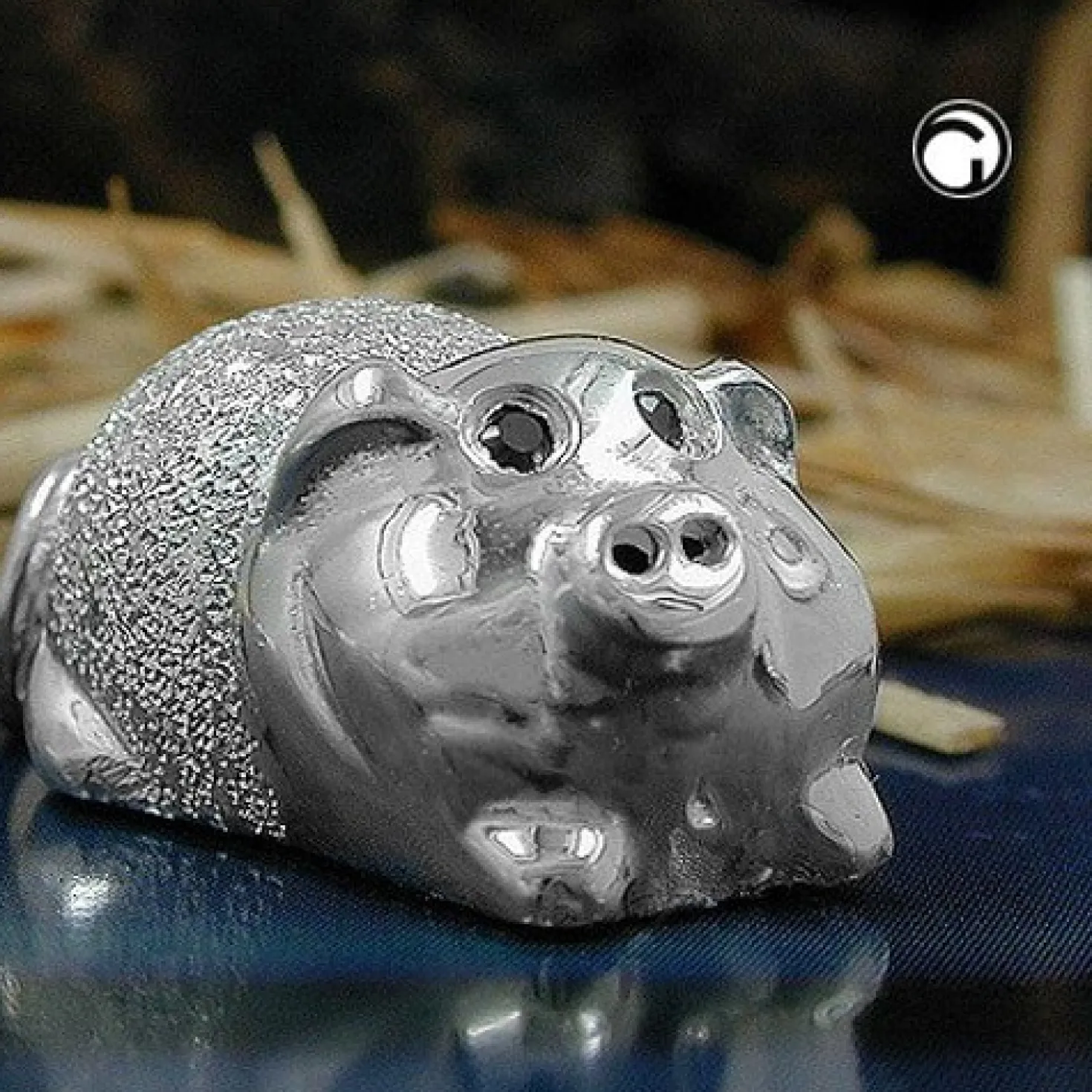 Anhänger 22x11mm - Schweinchen Ferkel Schwein Glücksschwein 925 Silber Damen