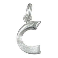 Anhänger 15x8mm Silberanhänger Buchstabe C aus echtem 925 Silber Unisex