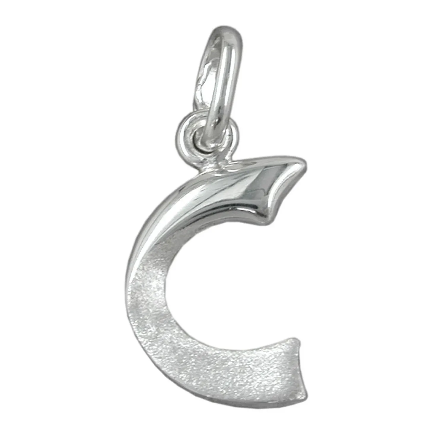 Anhänger 15x8mm Silberanhänger Buchstabe C aus echtem 925 Silber Unisex