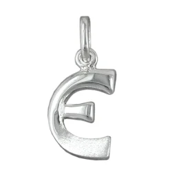 Anhänger 15x8mm Silberanhänger Buchstabe E aus echtem 925 Silber Unisex