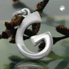 Anhänger 15x10mm Silberanhänger Buchstabe G aus echtem 925 Silber Unisex