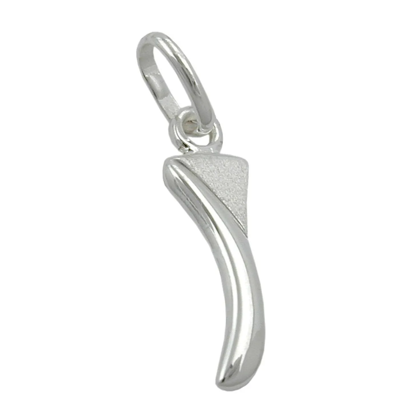 Anhänger 15x5mm Silberanhänger Buchstabe I aus echtem 925 Silber Unisex