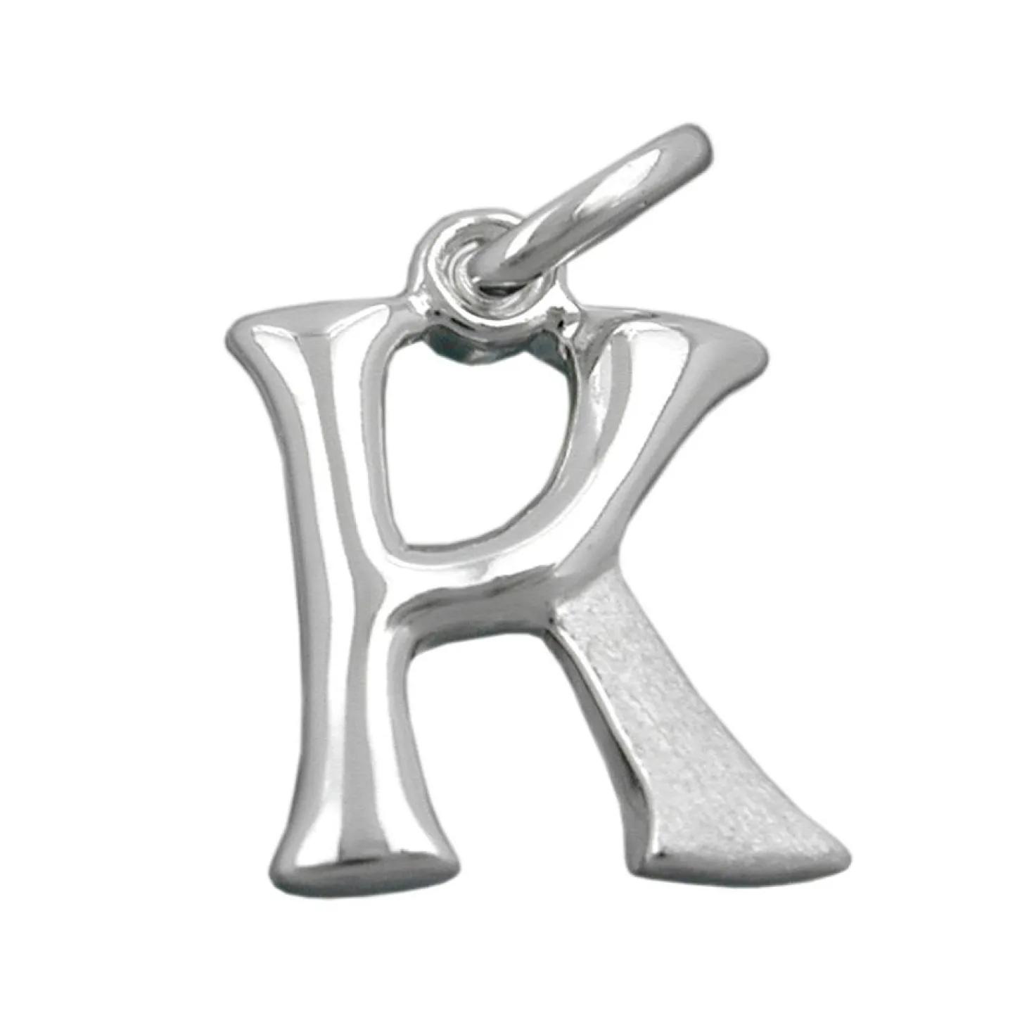 Anhänger 15x11mm Silberanhänger Buchstabe K aus echtem 925 Silber Unisex