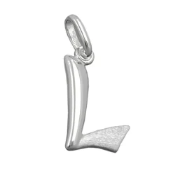 Anhänger 15x9mm Silberanhänger Buchstabe L aus echtem 925 Silber Unisex